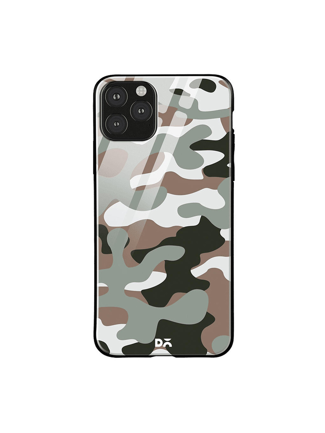 

DailyObjects Grey & Brown Camouflage Army iPhone 11 Pro Max Glass Cover