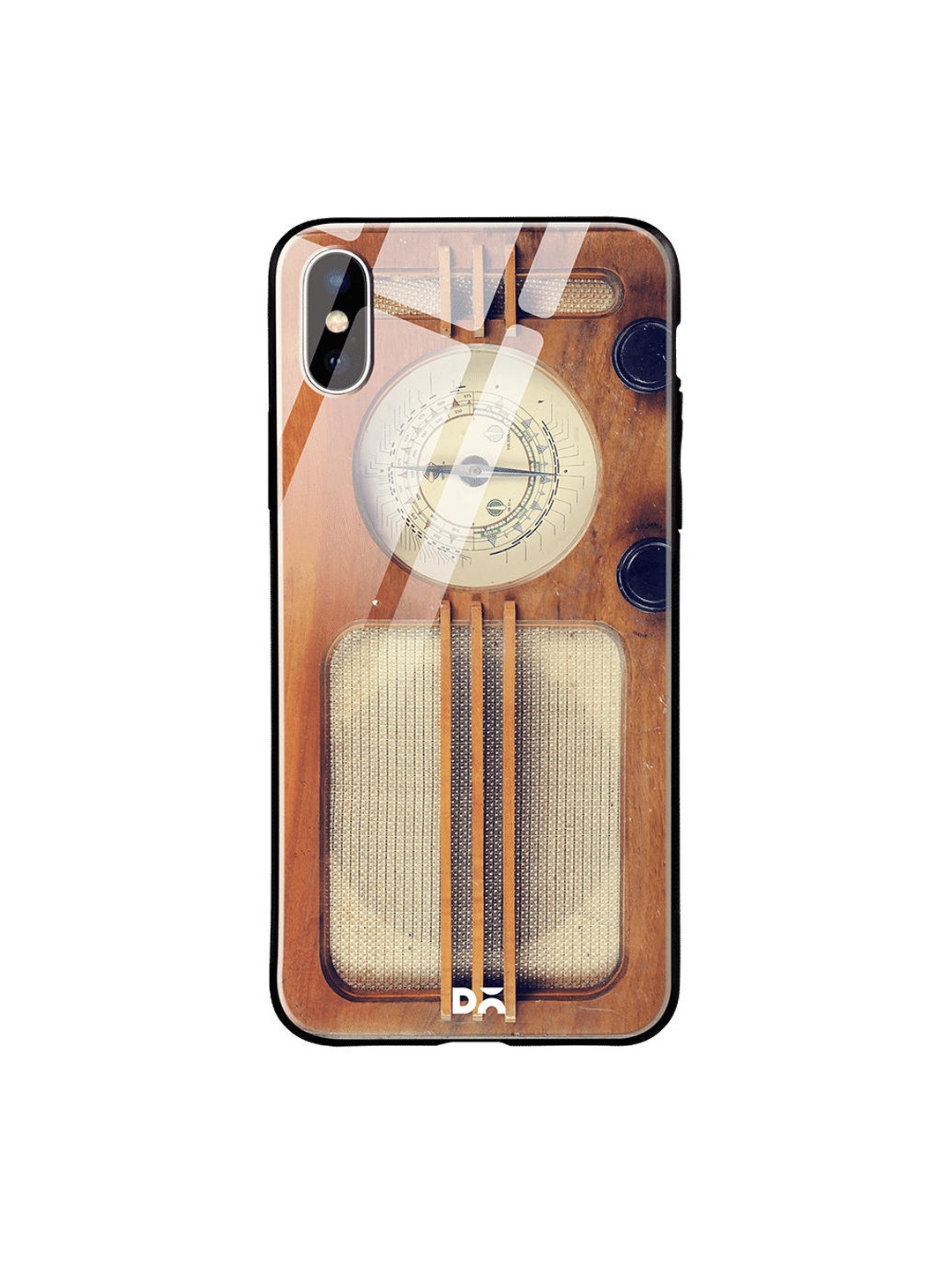 

DailyObjects Brown & Beige Wooden Radio iPhone XS Glass Case