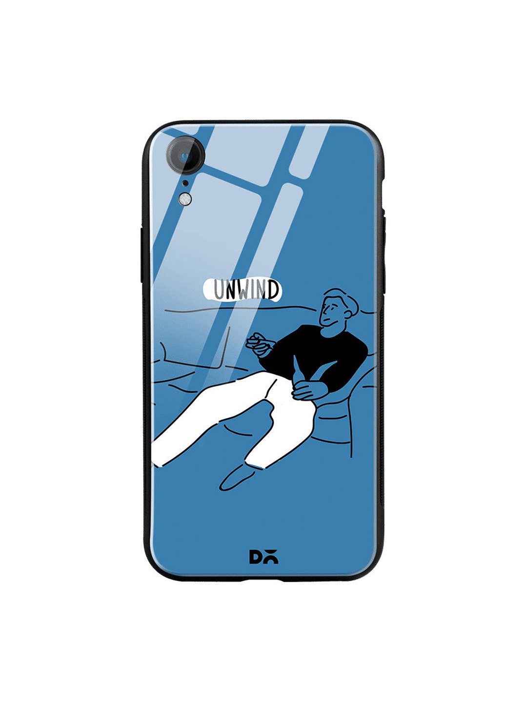 

DailyObjects Blue & White Unwinder iPhone XR Glass Case