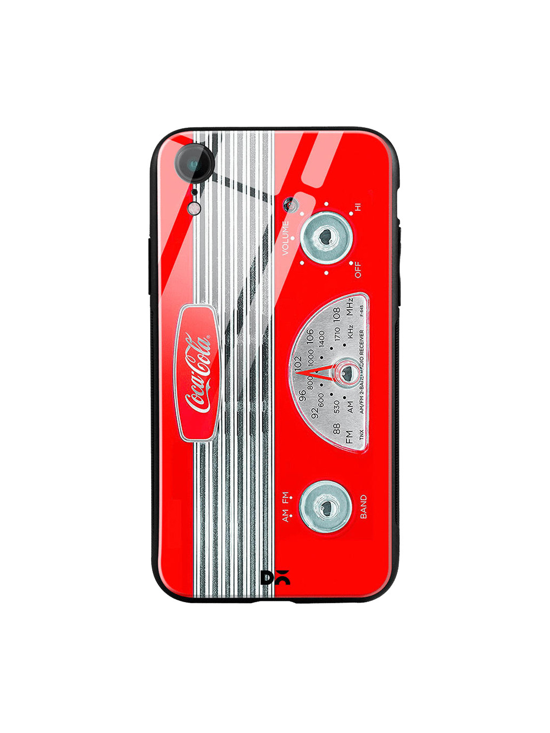 

DailyObjects Red & Grey Coke Radio iPhone XR Glass Cover