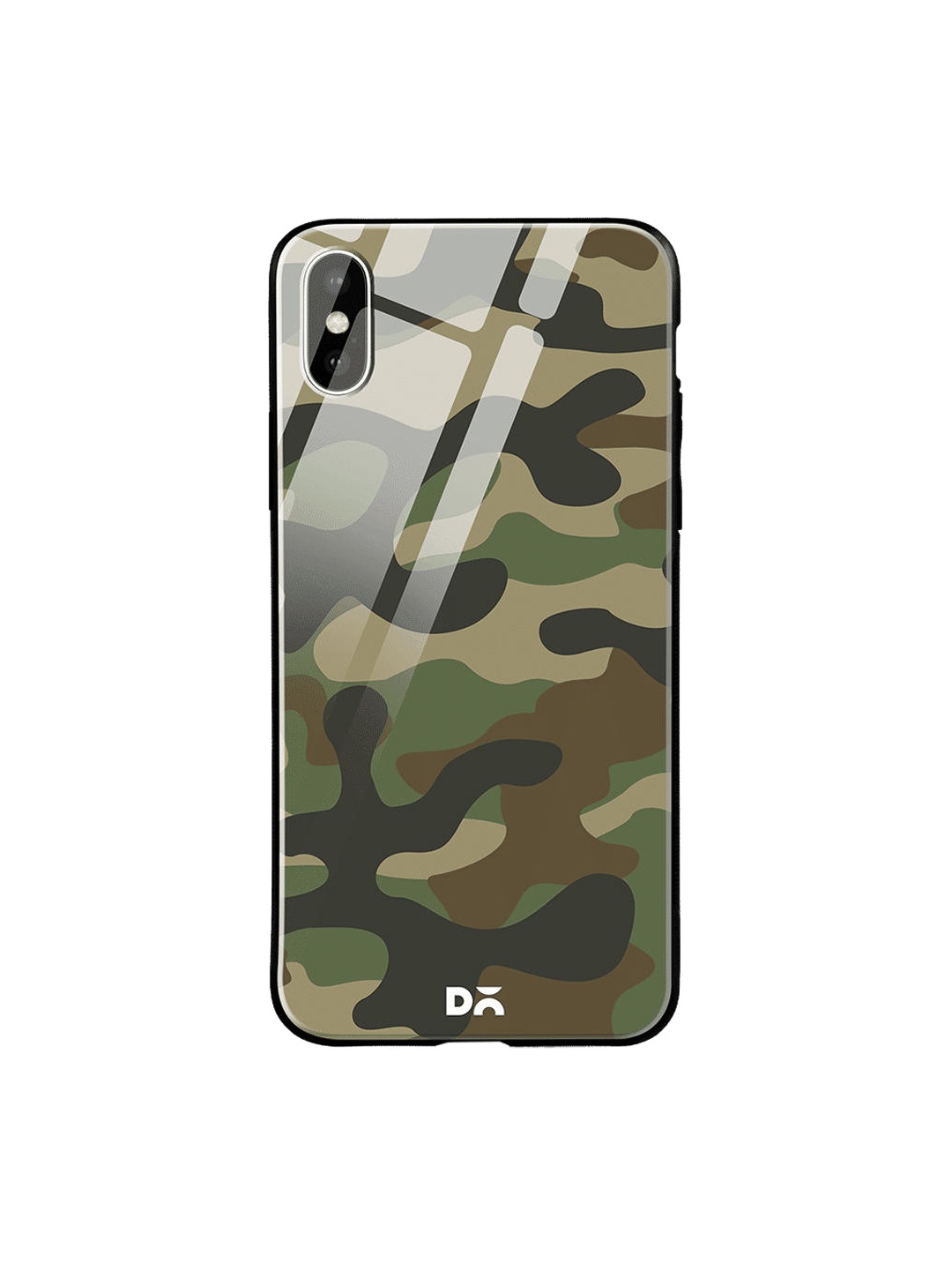 

DailyObjects Brown & Grey Camouflage iPhone XS Max Glass Case