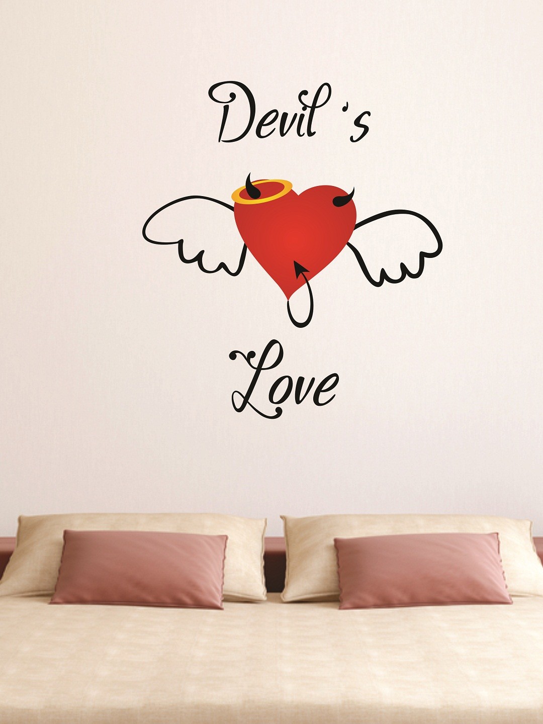 

WALLSTICK Black & Red Devils Love Large Vinyl Wall Sticker