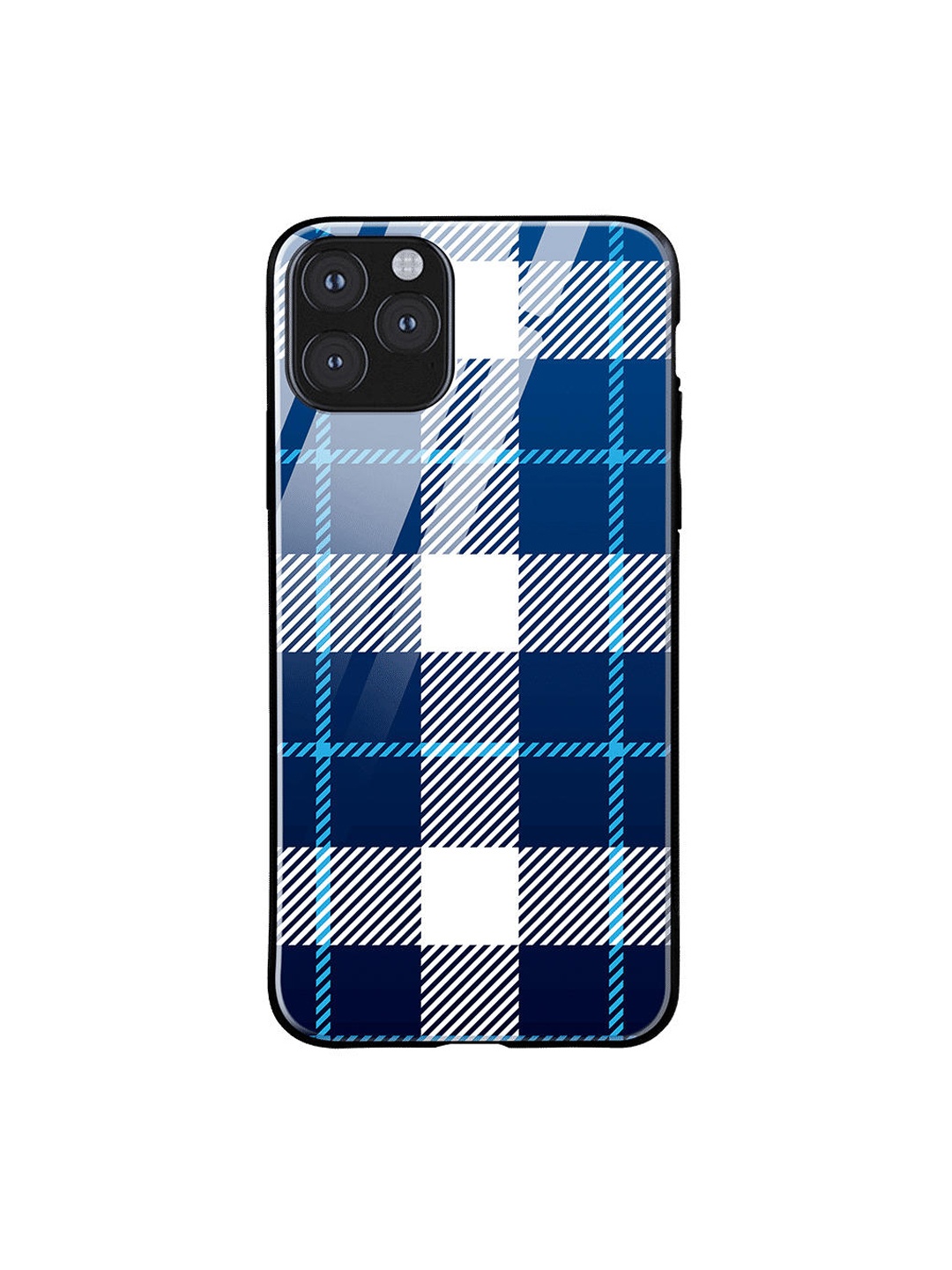 

DailyObjects Blue & White Nightfall Rope Checks iPhone 11 Pro Glass Case