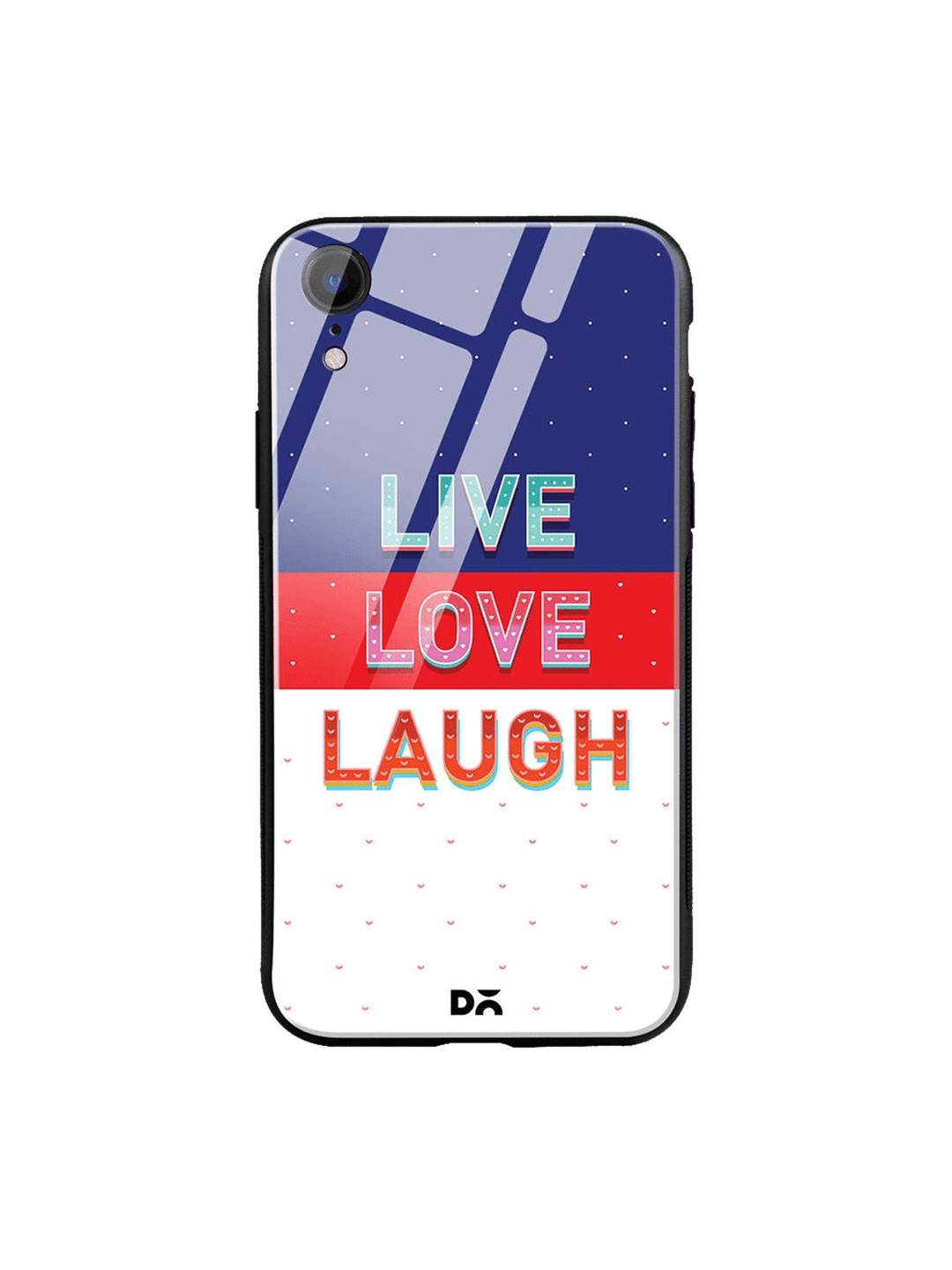 

DailyObjects Blue & Red Live Love Laugh iPhone XR Glass Case