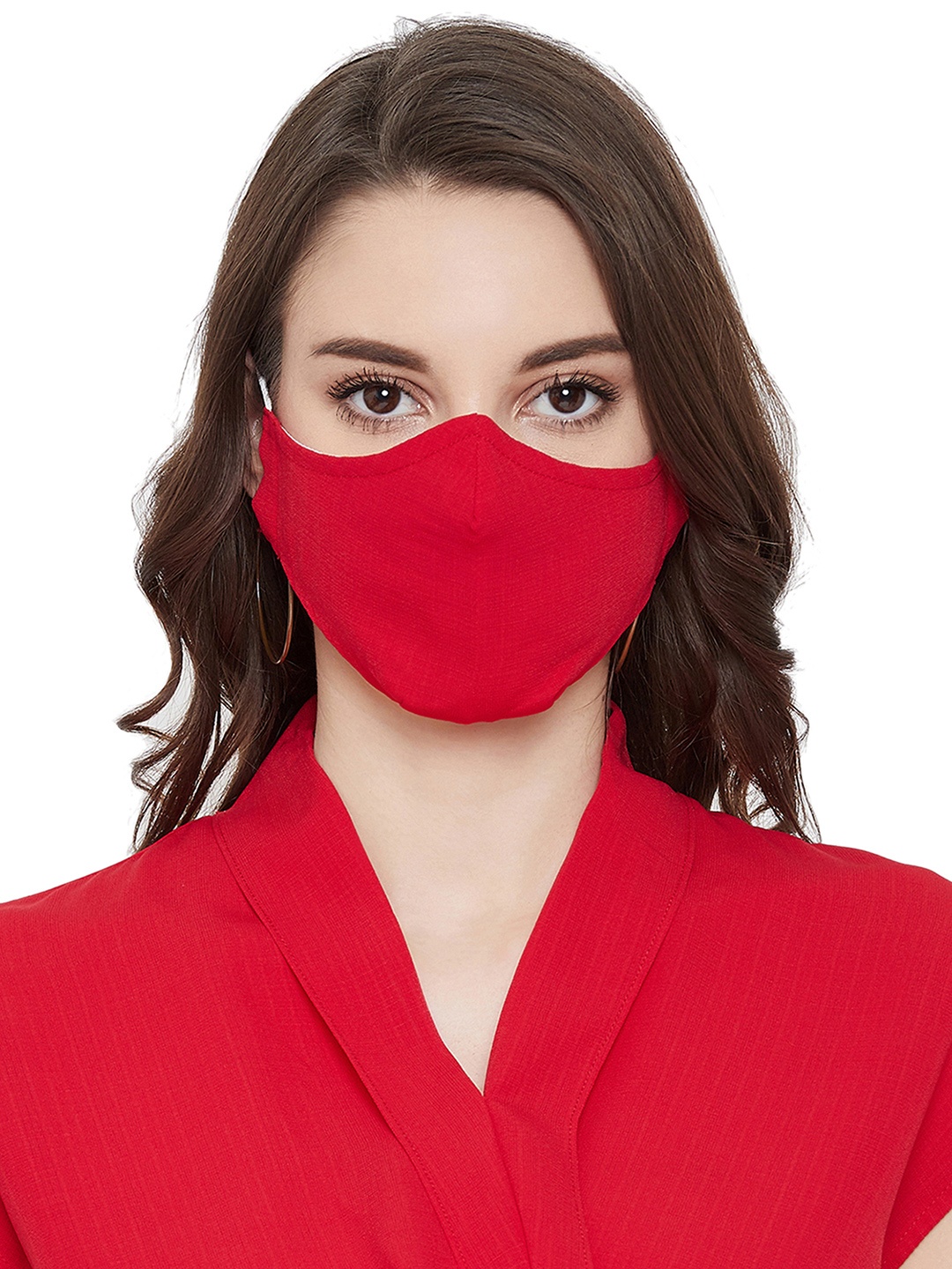 

Imfashini Women 2Ply Protective Outdoor Face Masks, Maroon