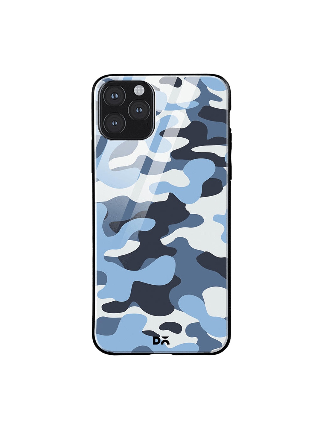 DailyObjects Blue & Grey Camouflage Aquatic iPhone 11 Pro Max Glass Case