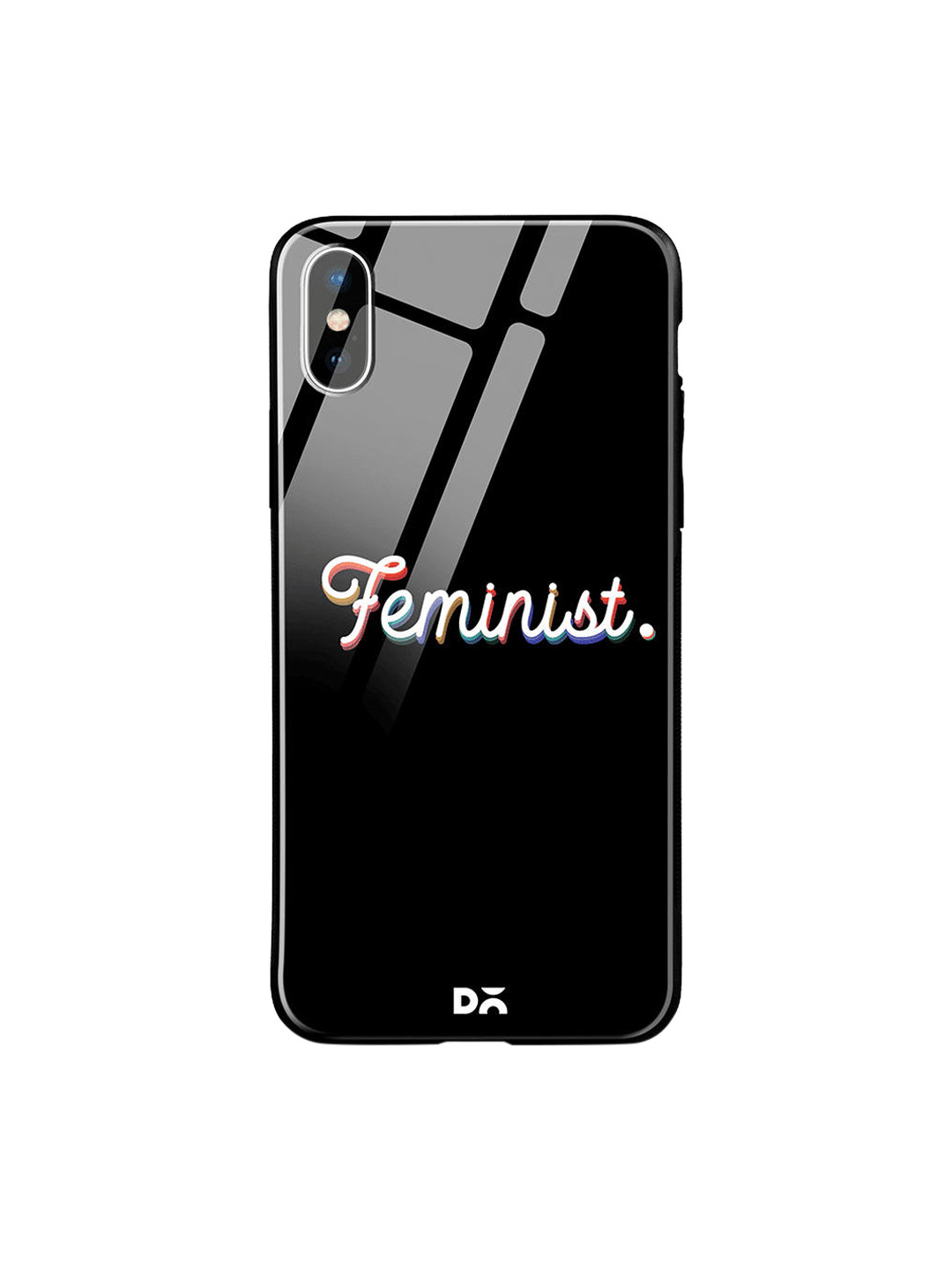 

DailyObjects Black & White The Feminist iPhone XS Glass Case