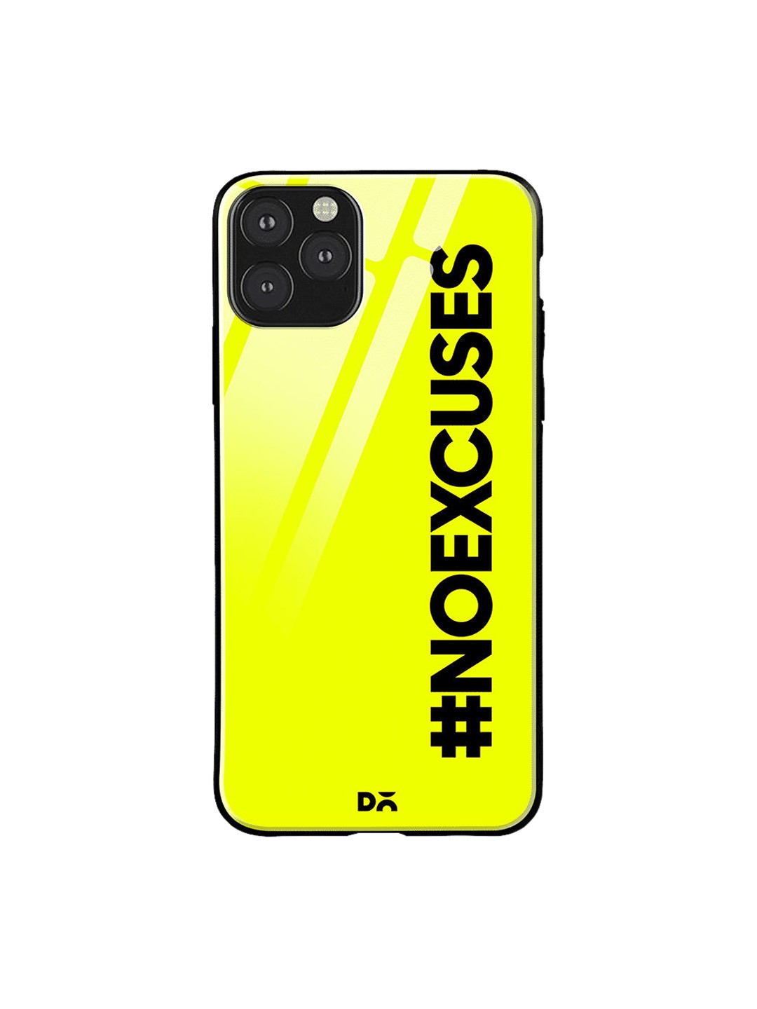 

DailyObjects Fluorescent Green & Black No Excuses iPhone 11 Pro Max Glass Case