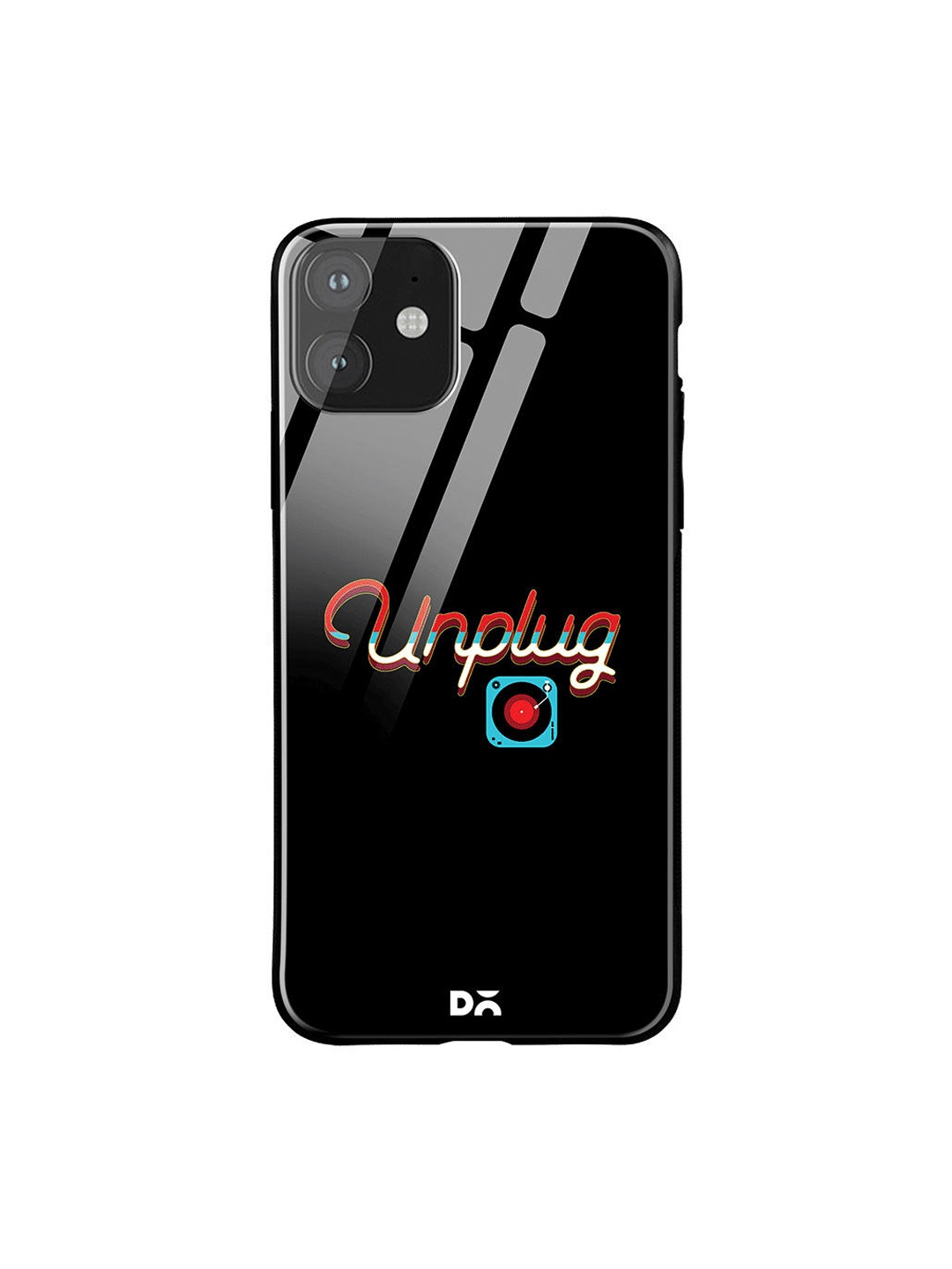 

DailyObjects Black & Red Unplug Tunes iPhone 11 Glass Case