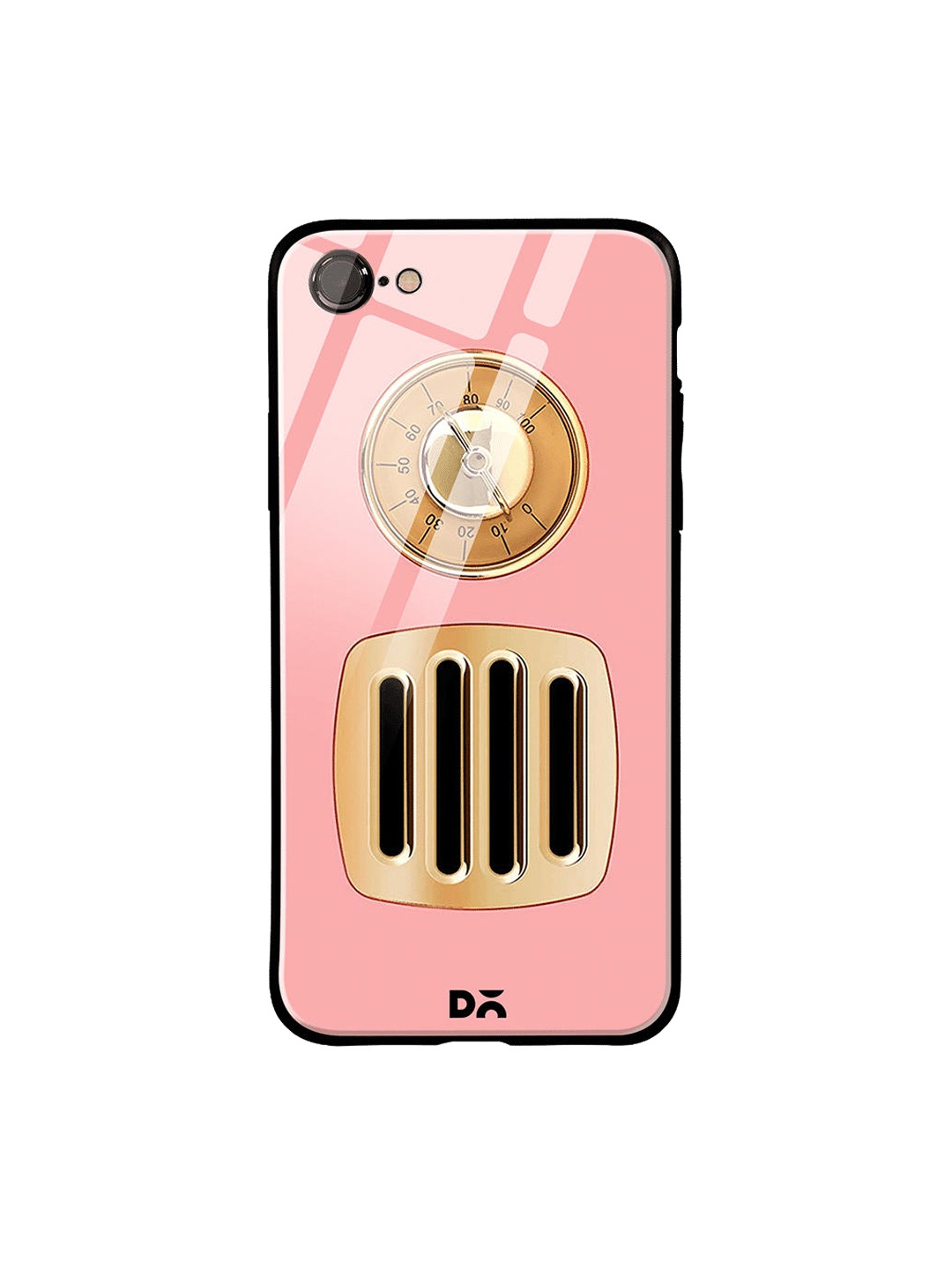 

DailyObjects Pink & Brown Radio iPhone 8 Glass Case