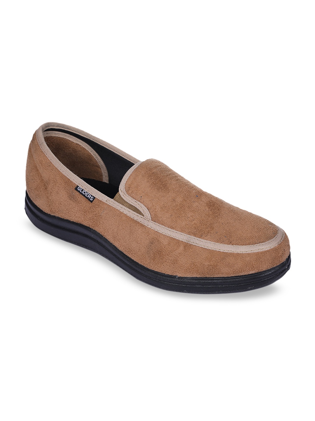 

Liberty Men Beige Solid Slip-On Sneakers