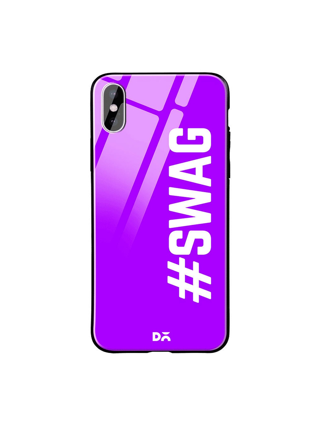 

DailyObjects Purple & White Swag iPhone XS Glass Case