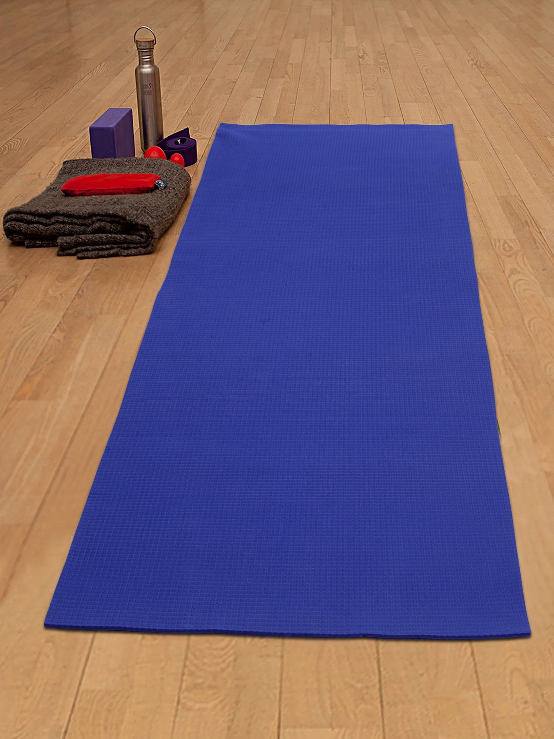 

RUGSMITH Blue Textured Premium Anti Skid BPA Free EVA Yoga Mat
