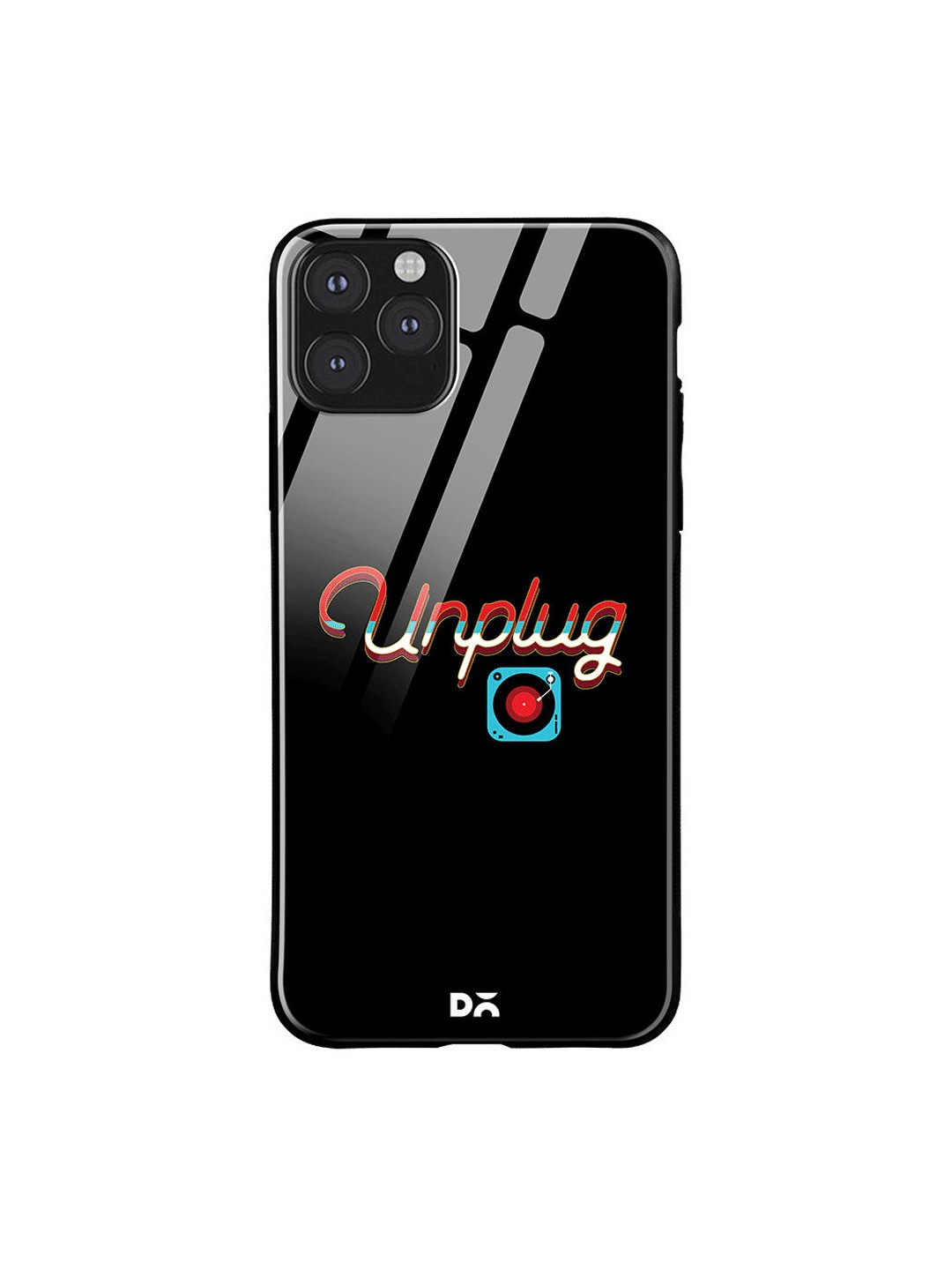 

DailyObjects Black & Red Unplug Tunes iPhone 11 Pro Max Glass Case