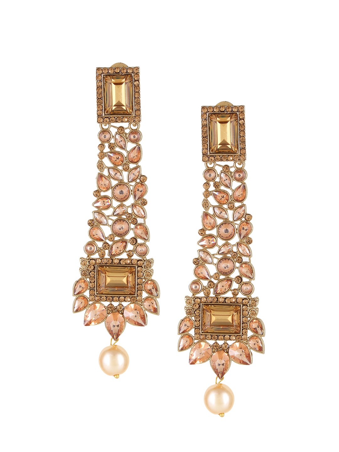 Mali Fionna Gold-Toned Classic Drop Earrings