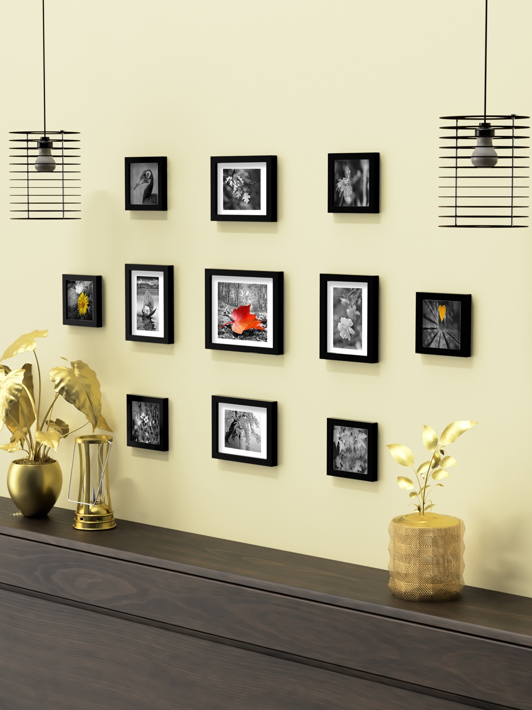 

Aura Set Of 11 Black Solid Collage Photo Frames