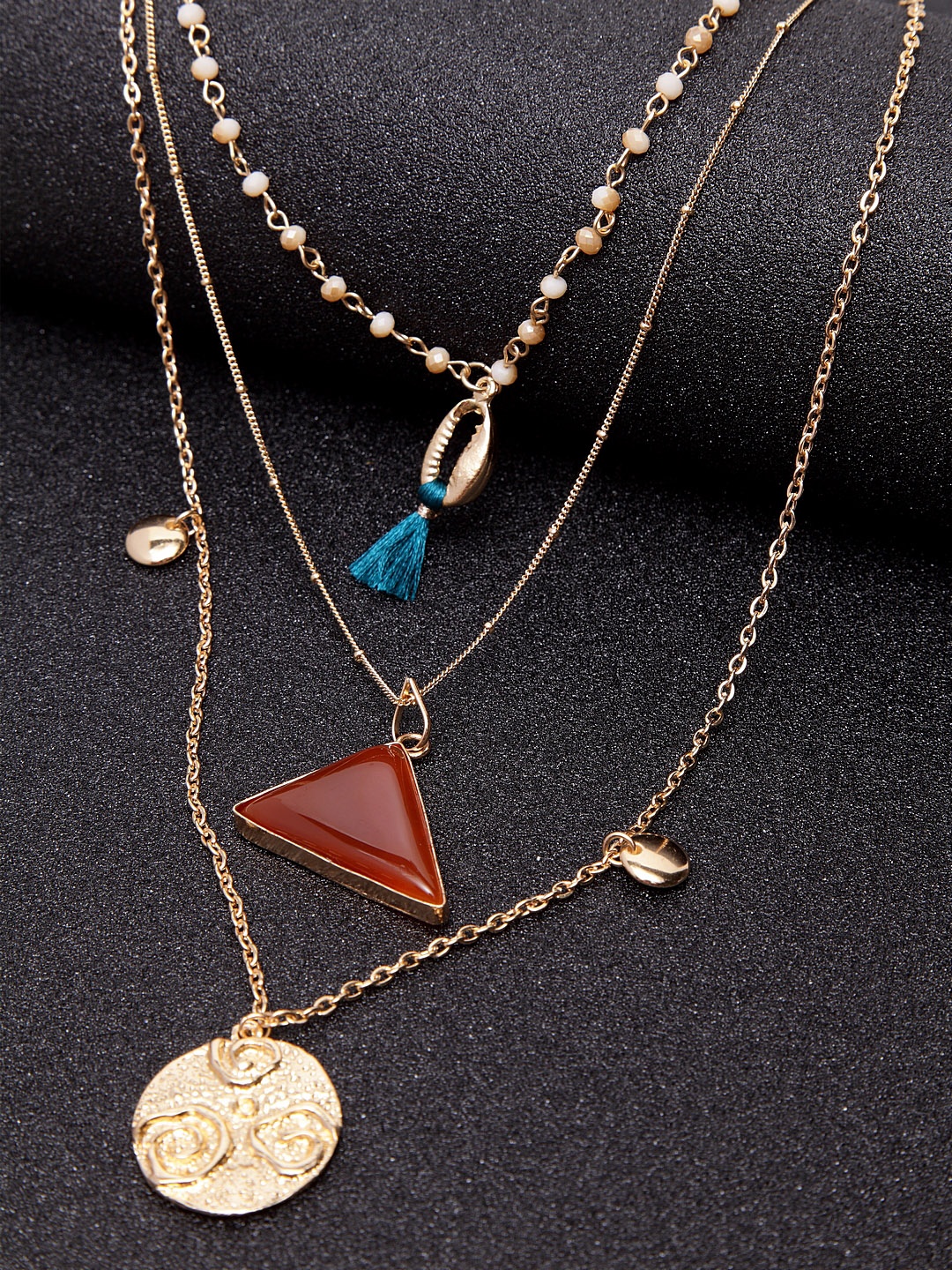 

Madame Gold & Orange Layered Necklace