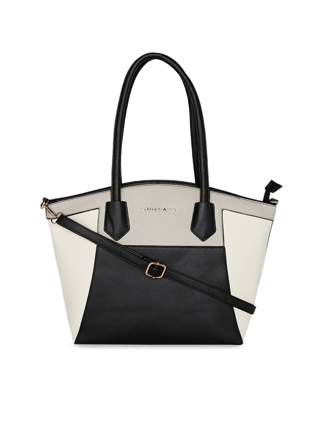 GIORDANO Black & White Colourblocked Shoulder Bag