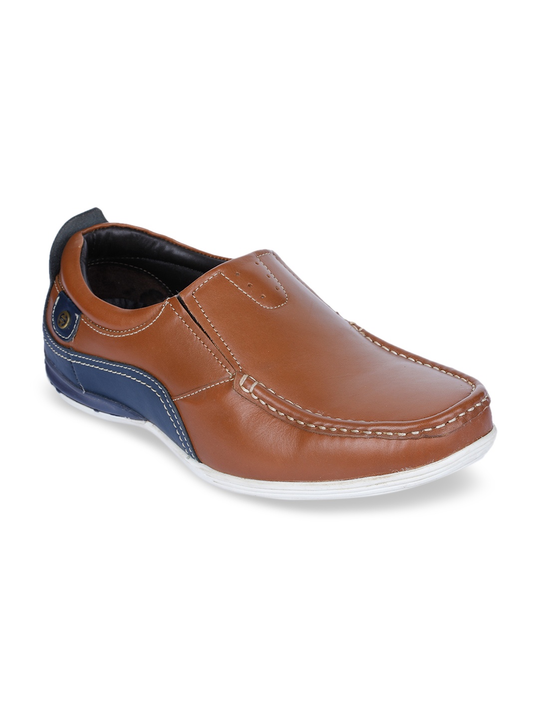 

Liberty Men Tan Brown Slip-On Leather Sneakers