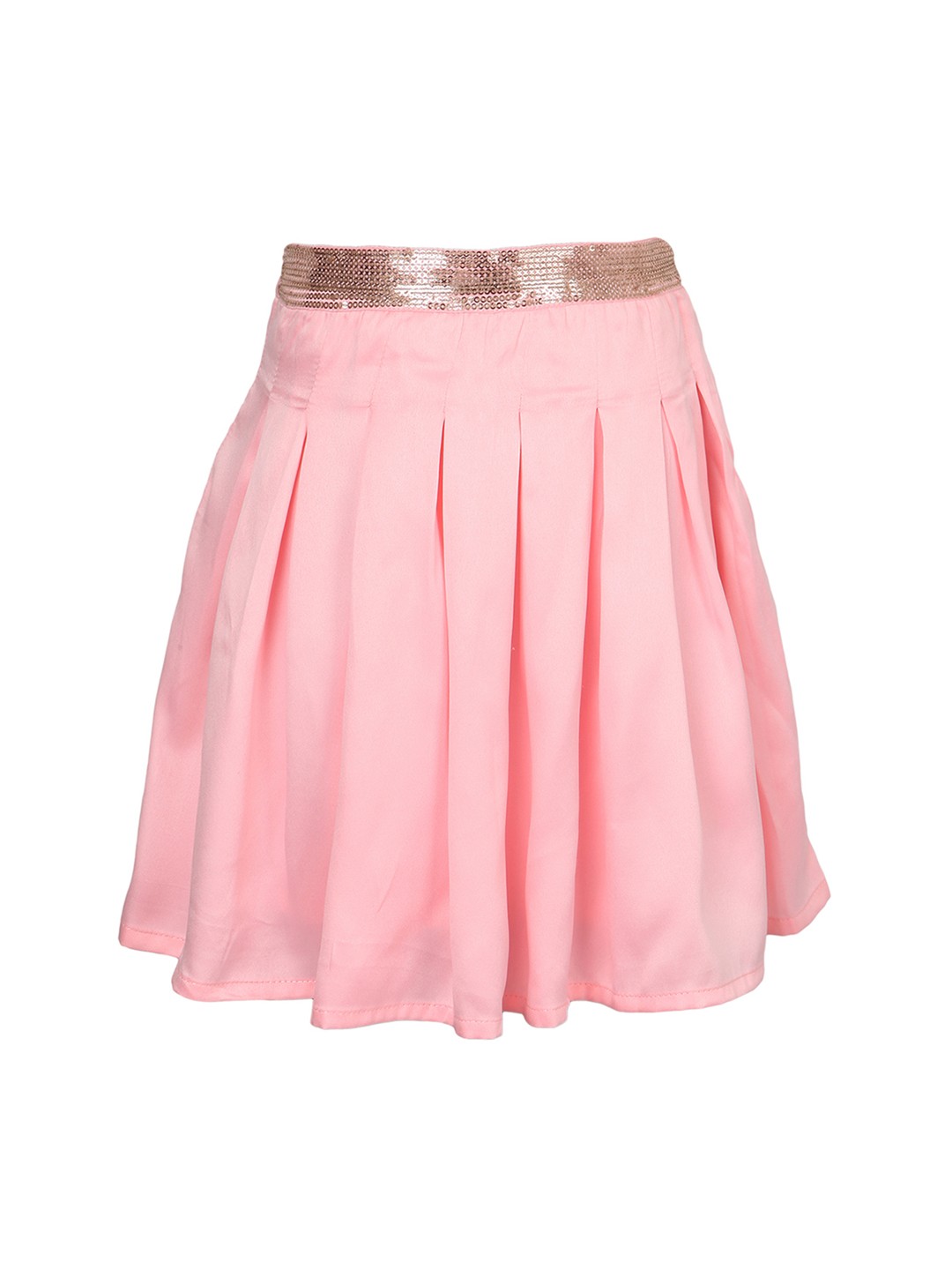 

Miyo Girls Pink Solid A-Line Skirt