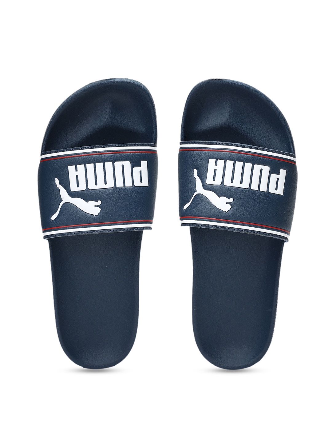 

Puma Unisex Navy Blue & White Printed Sliders