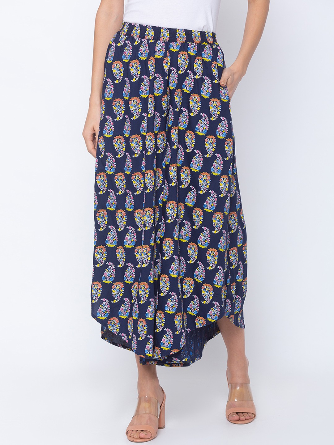 

Globus Women Blue Regular Fit Printed Culottes