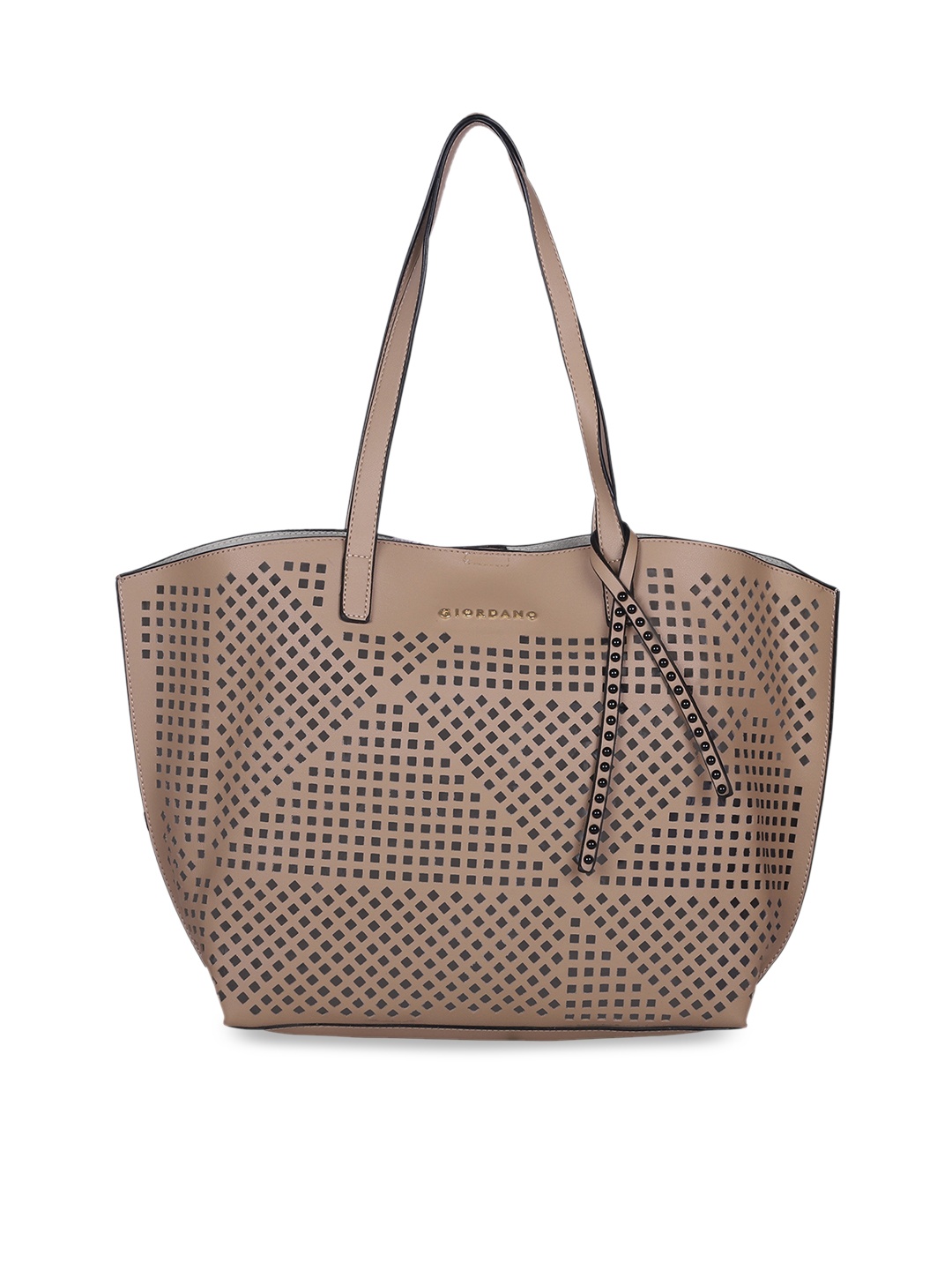 

GIORDANO Beige Cut Work Tote Bag