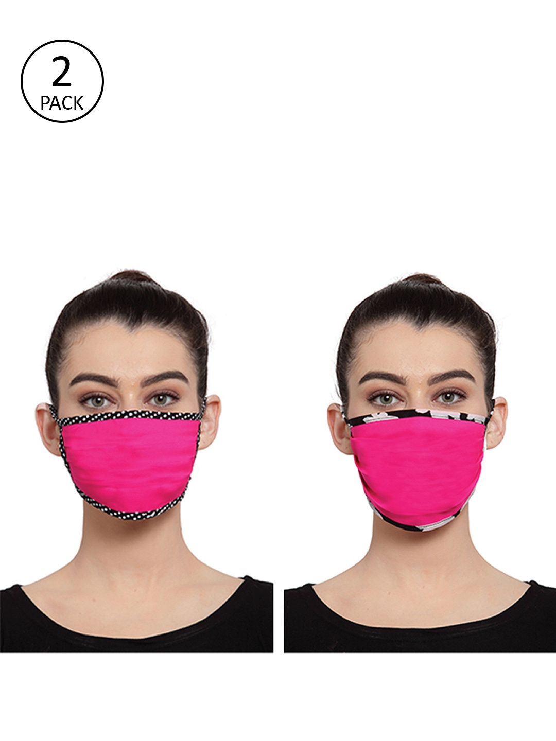 

Masaba Unisex 2 Pcs Pink 1 Ply Reusable Cloth Masks