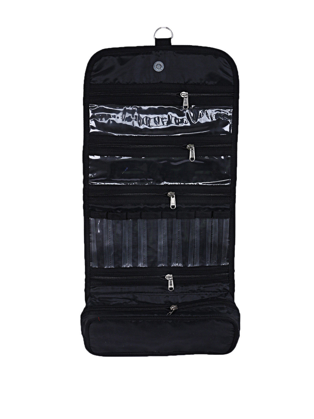 

Kuber Industries Black & Transparent Solid Travel Organizer