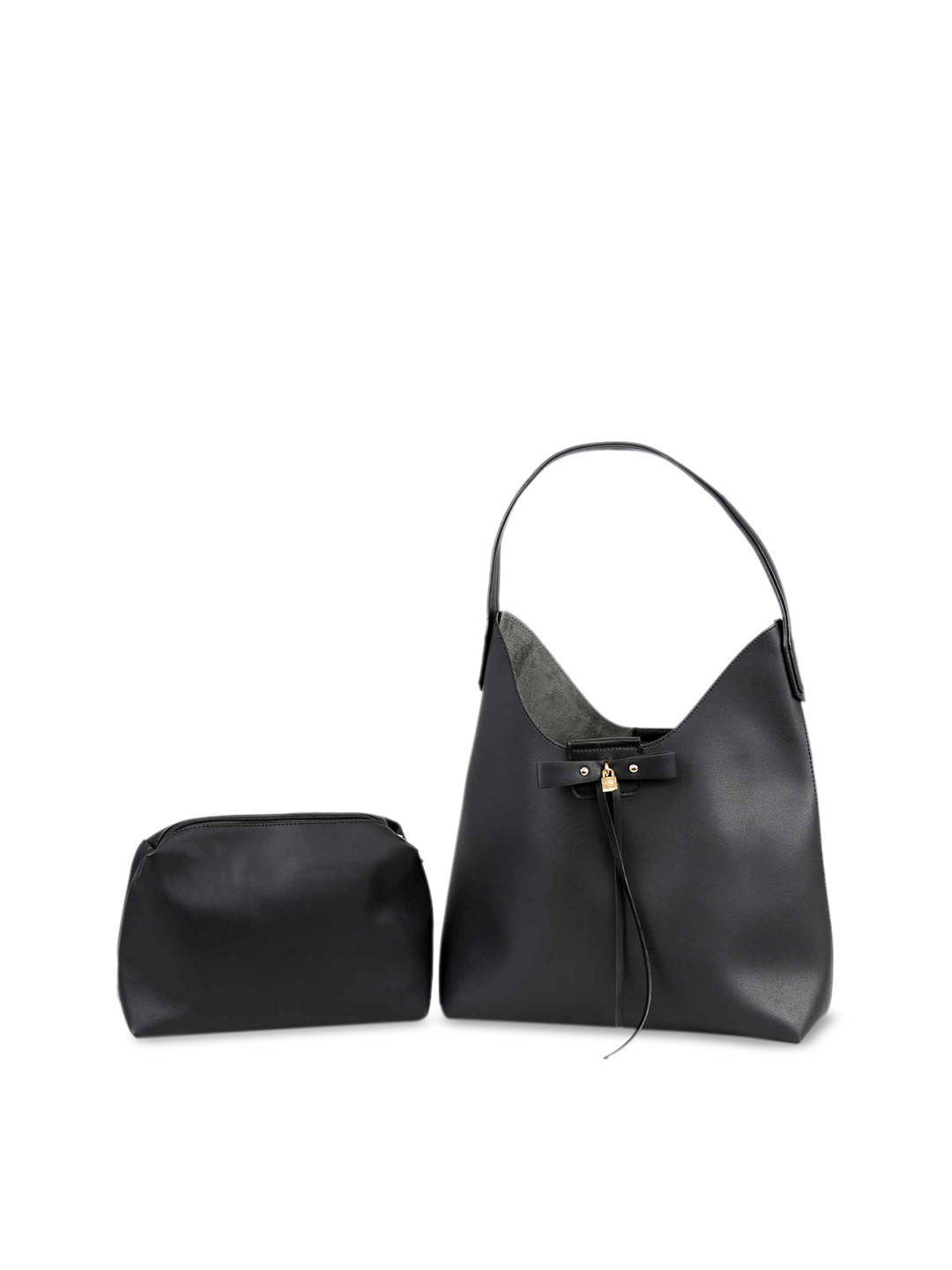 

GIORDANO Black Solid Handheld Bag