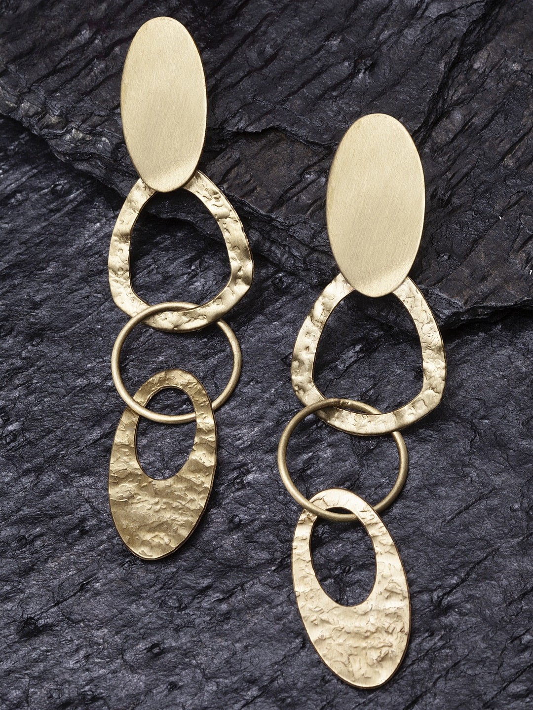 

Madame Gold-Plated Geometric Drop Earrings