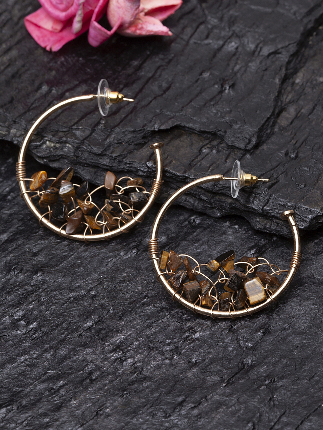 

Madame Brown Crescent Shaped Half Hoop Earrings