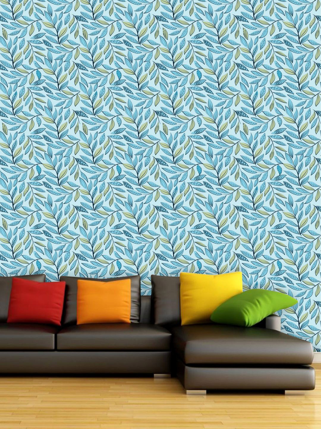 

PAPER PLANE DESIGN Blue & Green Floral Waterproof Vinyl Wallpaper