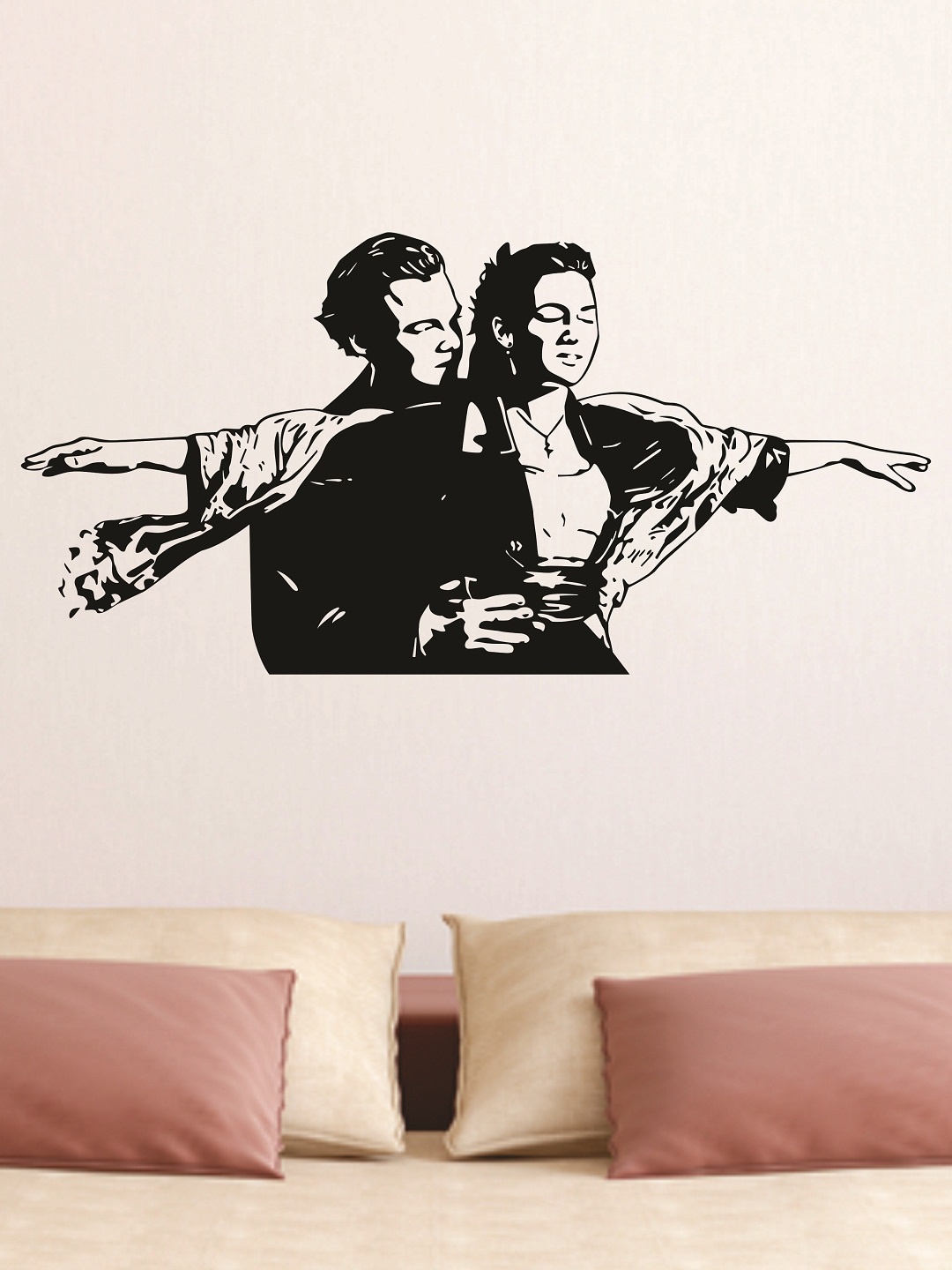 WALLSTICK Black Titanic Pose Large Vinyl Wall Sticker