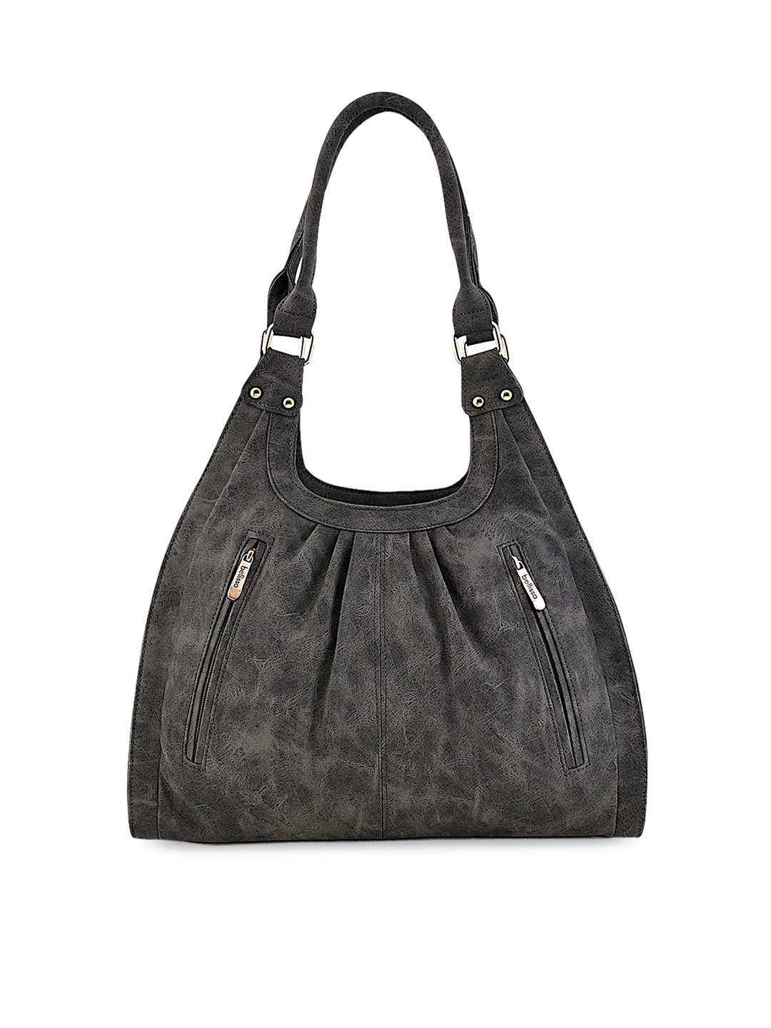 

Bellissa Grey Textured Shoulder Bag