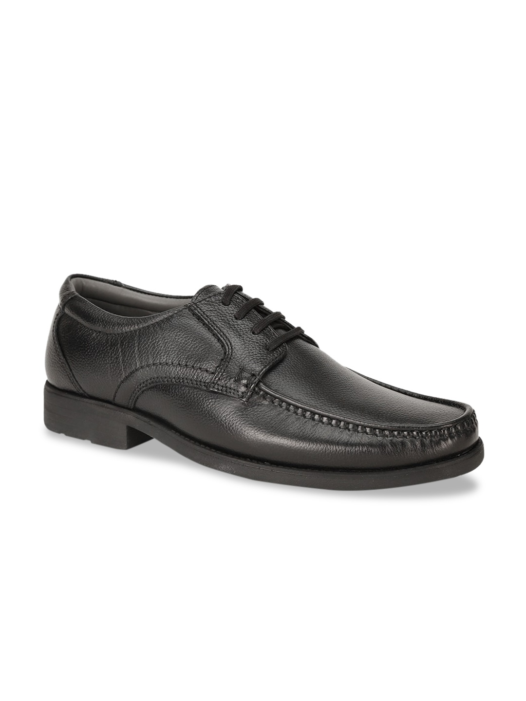 

Hush Puppies Men Black Solid Leather Formal Derbys