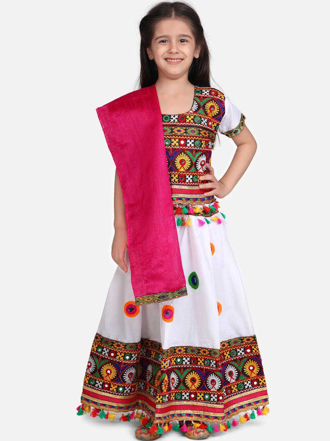 BownBee Multicoloured Ready to Wear Lehenga & Blouse with Dupatta, Multi