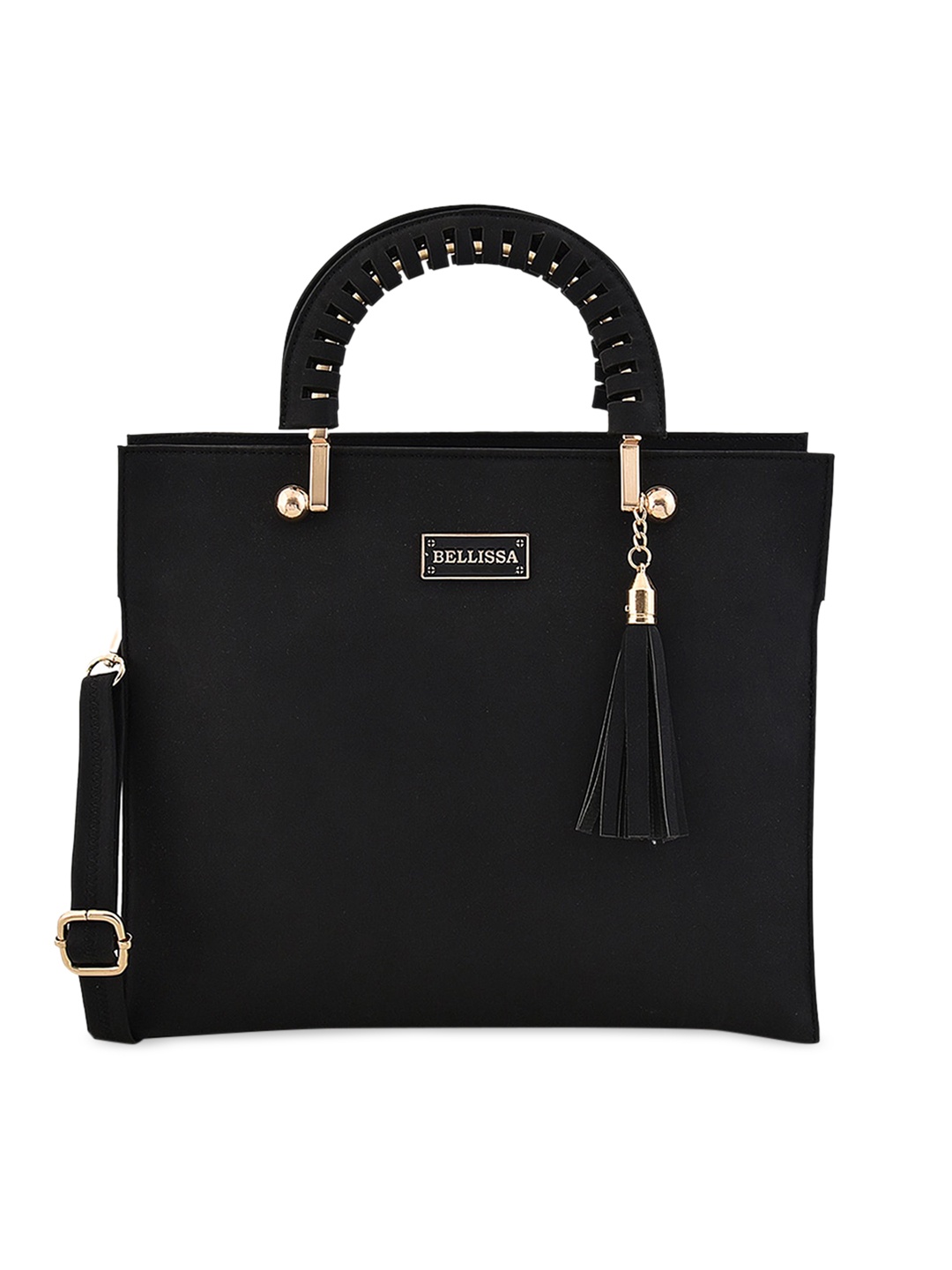 

Bellissa Black Solid Handheld Bag
