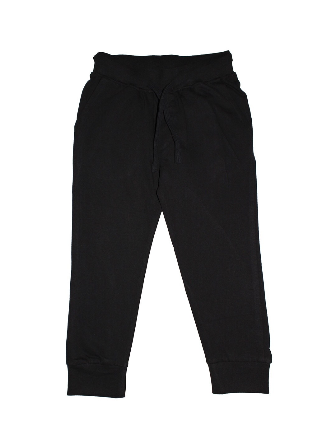 

KiddoPanti Boys Black Solid Sporty Joggers