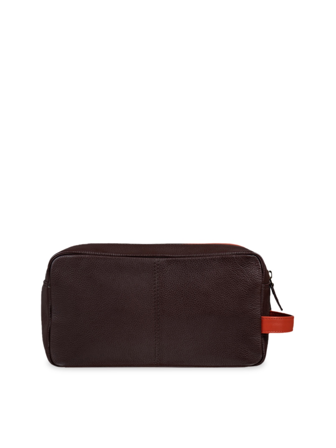 

MAI SOLI Men Brown & Orange Solid Toiletry Bag