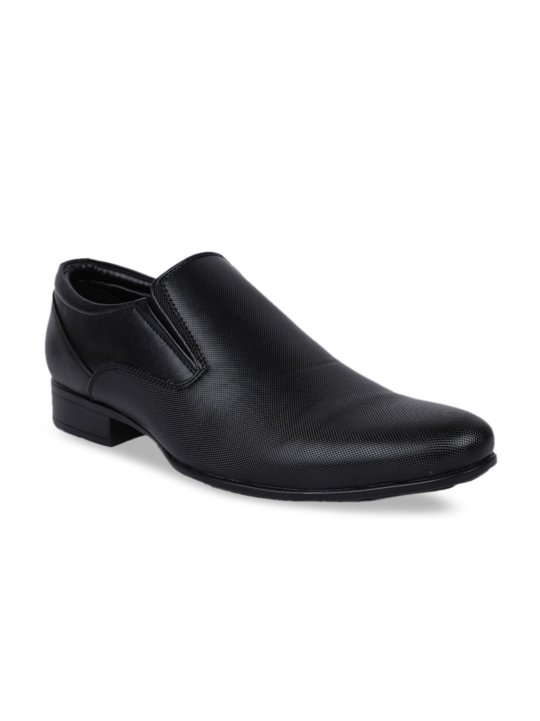 

Bata Men Black Solid Formal Slip-Ons