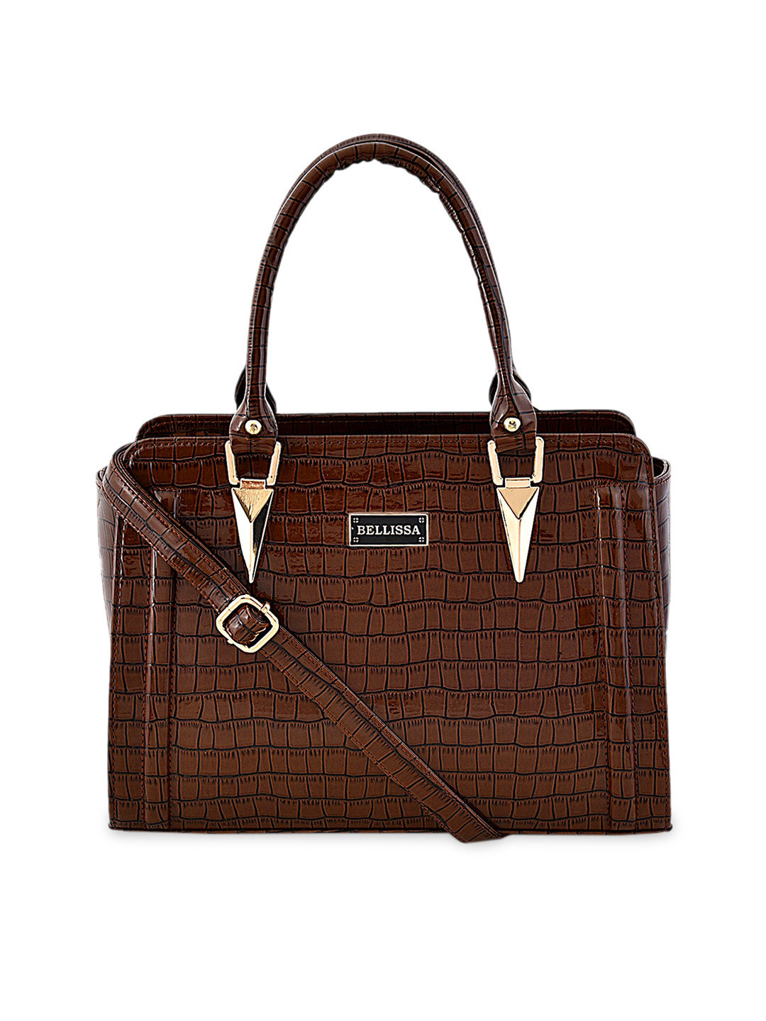 

Bellissa Brown Solid Handheld Bag
