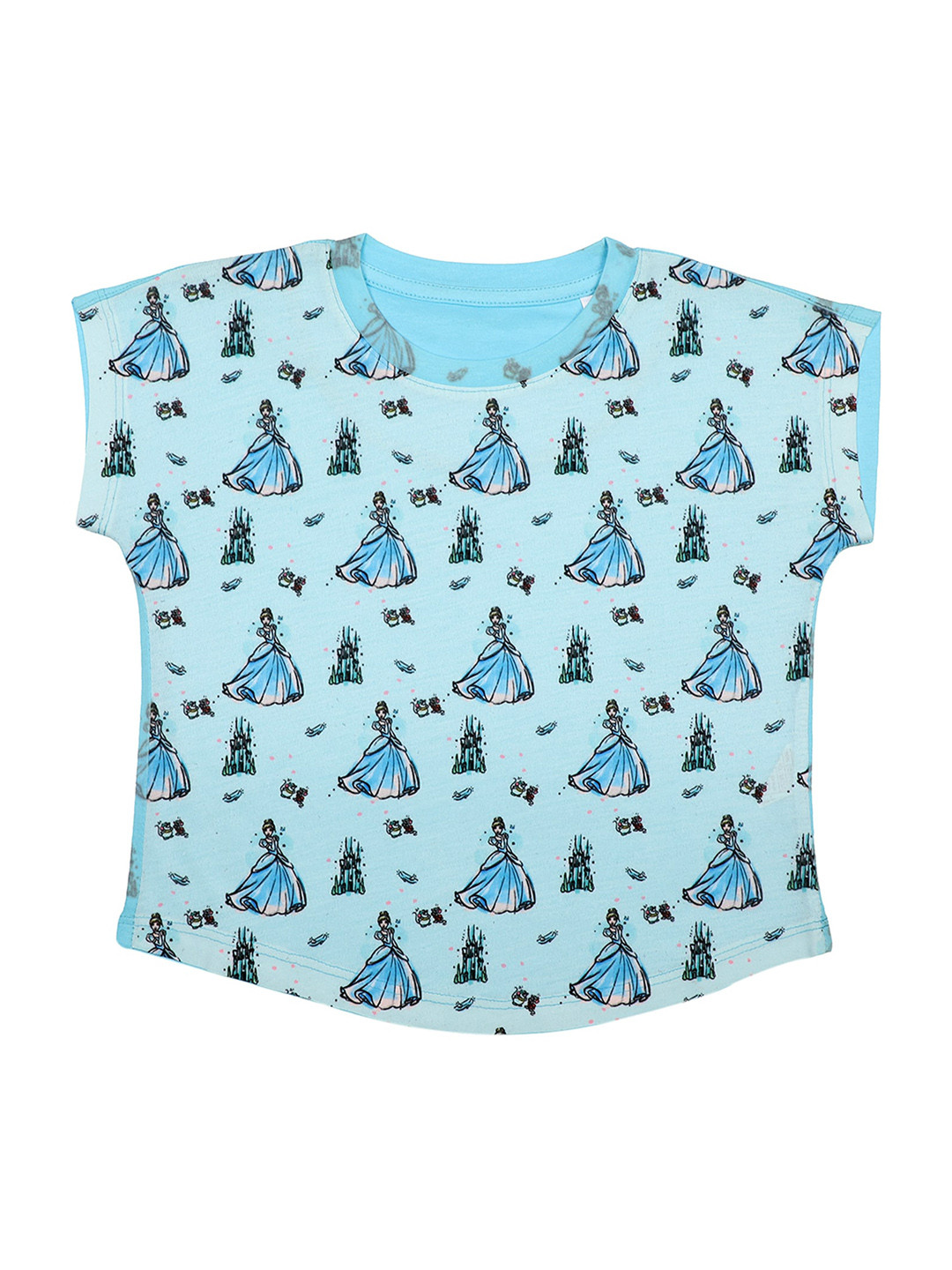 

Disney by Wear Your Mind Girls Blue Princess Printed Knitted Top