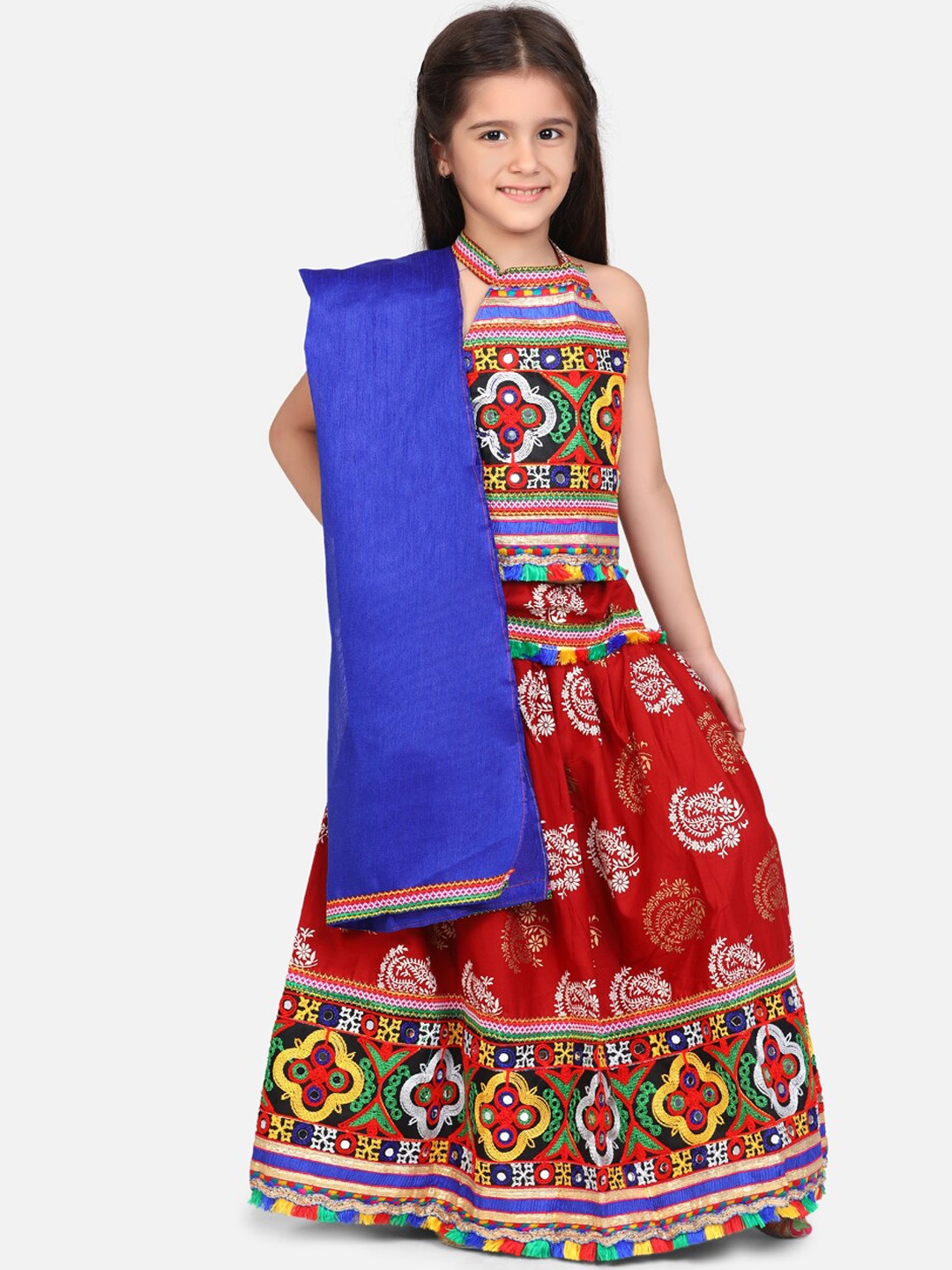 

BownBee Multicoloured Ready to Wear Lehenga & Blouse with Dupatta, Multi