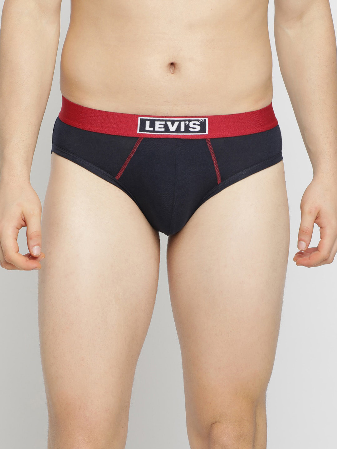 

Levis Men Navy Blue Solid Supima Cotton Briefs #035-BRIEF