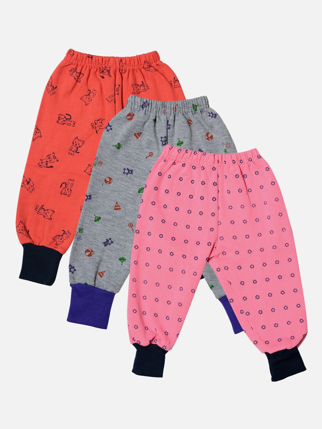 

TINY HUG Boys Pack of 3 Assorted Slim-Fit Joggers