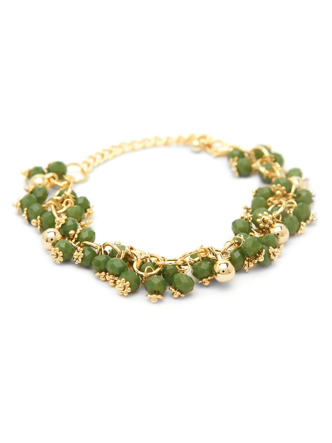 

Globus Green & Gold-Plated Link Bracelet