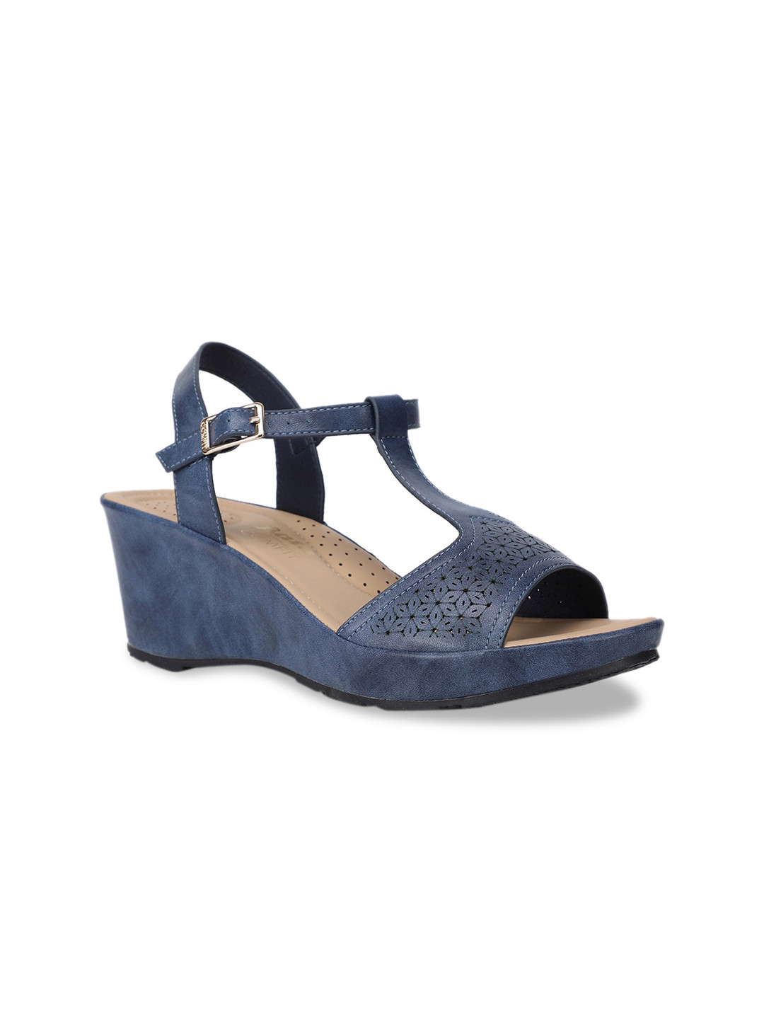 

Bata Women Blue Solid Peep Toes