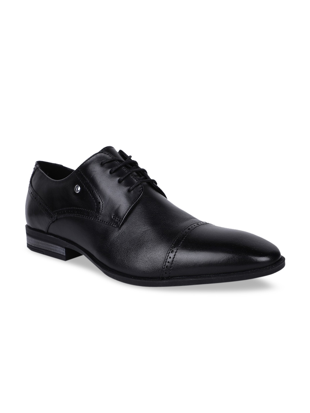 

Hush Puppies Men Black Solid Leather Formal Derbys