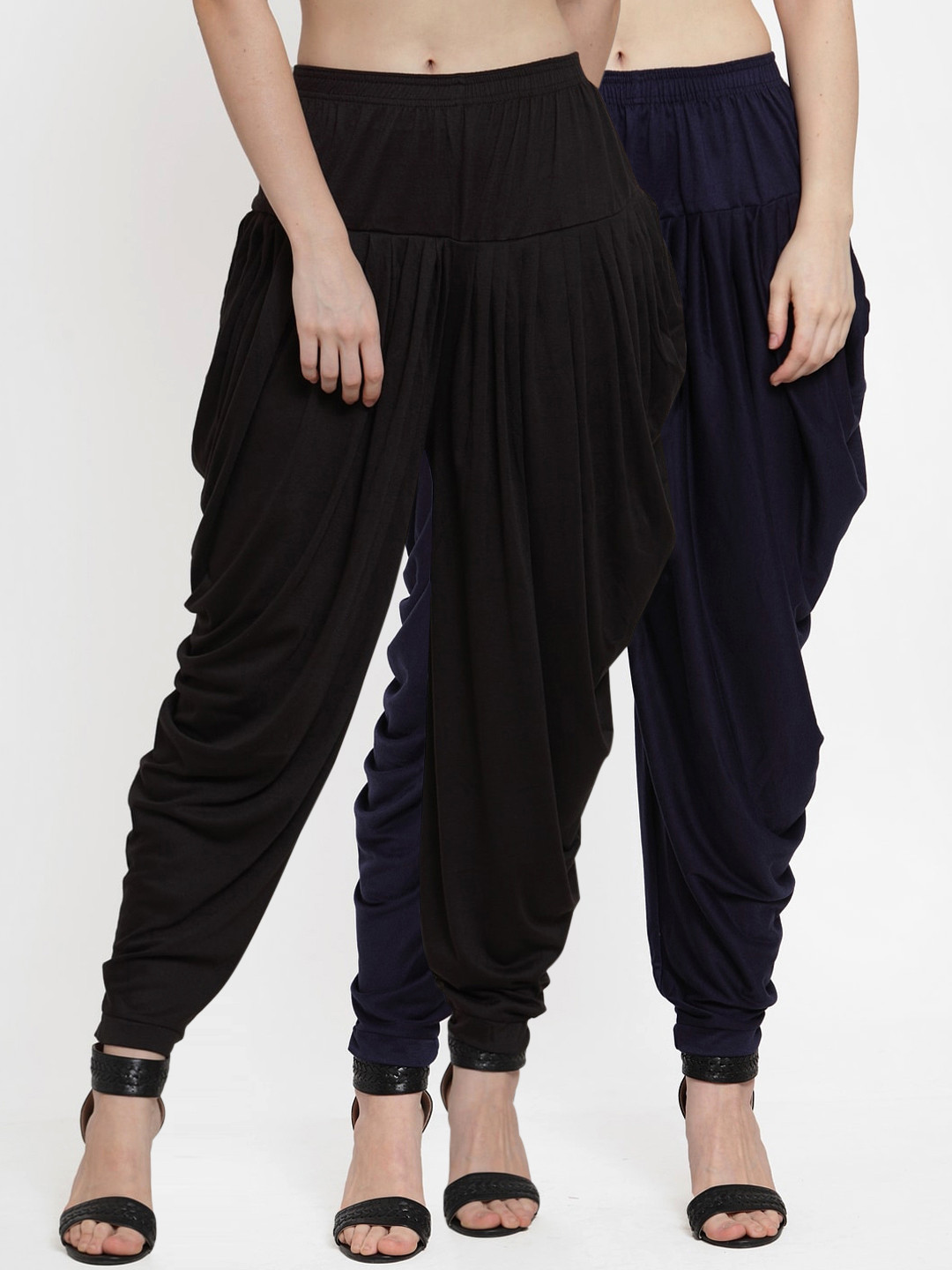 

GRACIT Women Pack Of 2 Solid Dhoti Salwars, Black